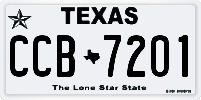 TX license plate CCB7201