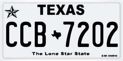TX license plate CCB7202