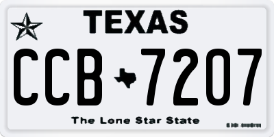 TX license plate CCB7207