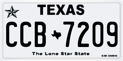 TX license plate CCB7209