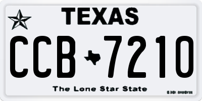 TX license plate CCB7210