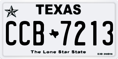 TX license plate CCB7213