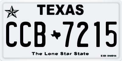 TX license plate CCB7215