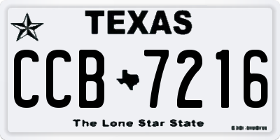 TX license plate CCB7216