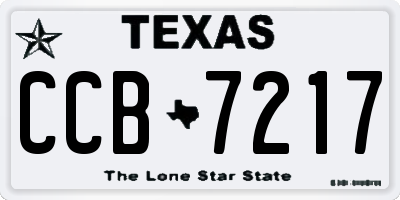 TX license plate CCB7217