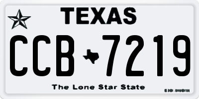 TX license plate CCB7219