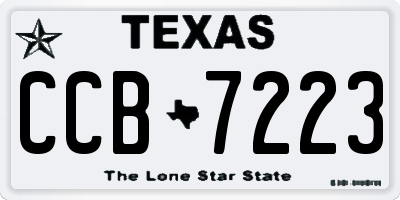TX license plate CCB7223