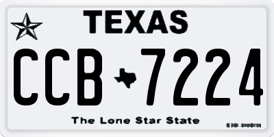 TX license plate CCB7224