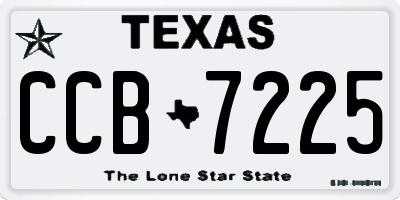 TX license plate CCB7225