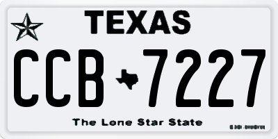 TX license plate CCB7227