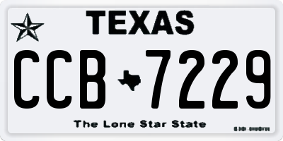 TX license plate CCB7229