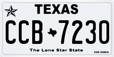 TX license plate CCB7230