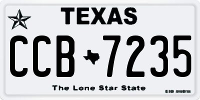 TX license plate CCB7235