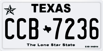 TX license plate CCB7236