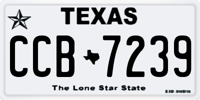 TX license plate CCB7239