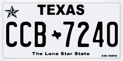 TX license plate CCB7240