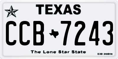 TX license plate CCB7243