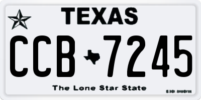 TX license plate CCB7245
