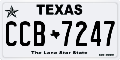 TX license plate CCB7247