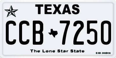 TX license plate CCB7250