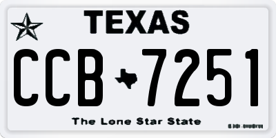 TX license plate CCB7251
