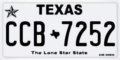 TX license plate CCB7252