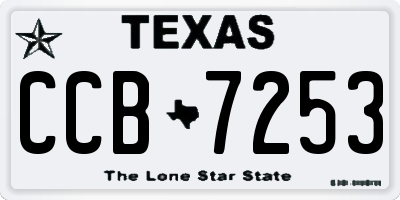 TX license plate CCB7253