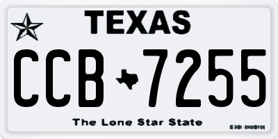 TX license plate CCB7255