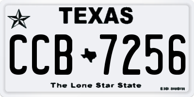 TX license plate CCB7256