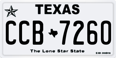 TX license plate CCB7260