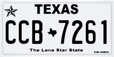TX license plate CCB7261