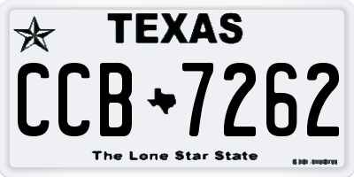 TX license plate CCB7262