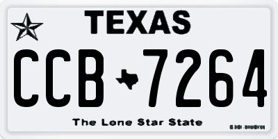 TX license plate CCB7264