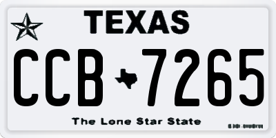 TX license plate CCB7265