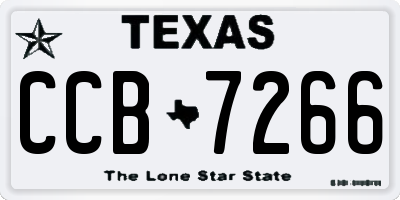 TX license plate CCB7266