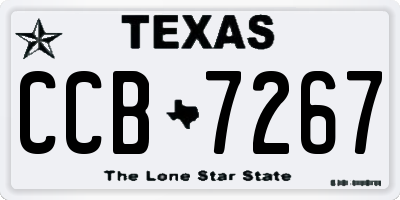 TX license plate CCB7267