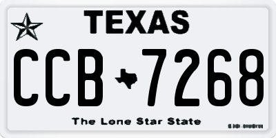 TX license plate CCB7268