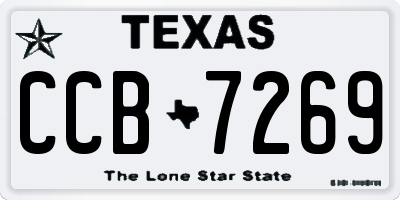 TX license plate CCB7269
