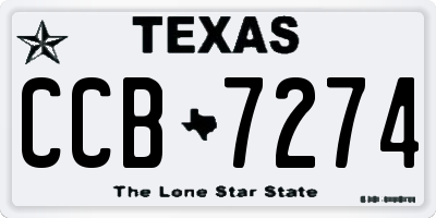 TX license plate CCB7274