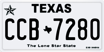 TX license plate CCB7280