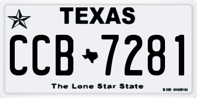 TX license plate CCB7281