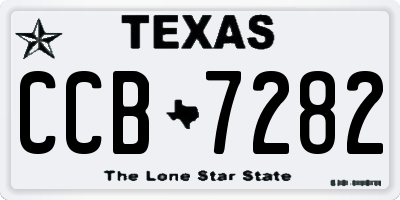 TX license plate CCB7282