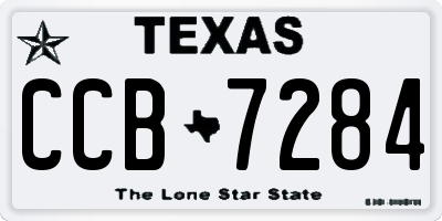 TX license plate CCB7284