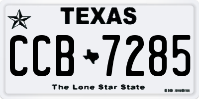 TX license plate CCB7285