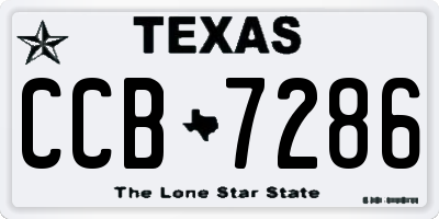 TX license plate CCB7286