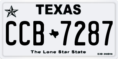 TX license plate CCB7287