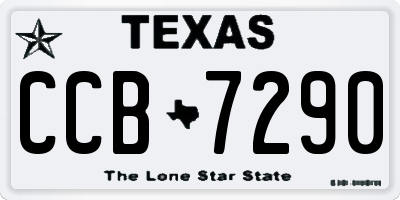 TX license plate CCB7290