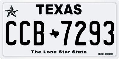 TX license plate CCB7293