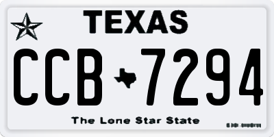 TX license plate CCB7294