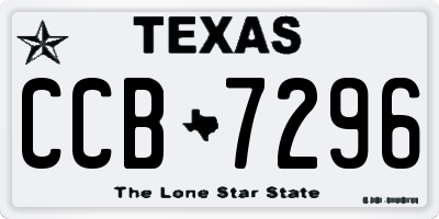TX license plate CCB7296